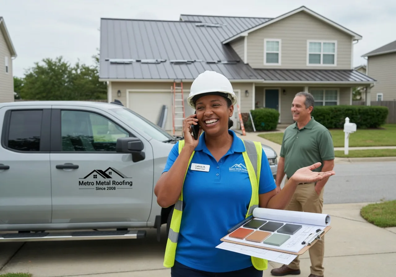 Storm Damage Metal Roof Repair in Martinsville, IL